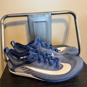 Nike Victory Elite Track Spikes Blue White Lightweight Running Men 6/Women 7.5
